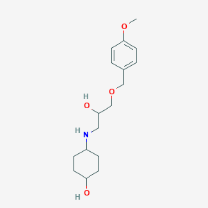 molecular formula C17H27NO4 B7534526 4-[[2-Hydroxy-3-[(4-methoxyphenyl)methoxy]propyl]amino]cyclohexan-1-ol 