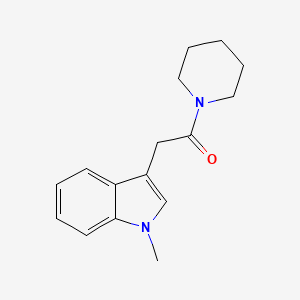 molecular formula C16H20N2O B7534533 2-(1-Methylindol-3-yl)-1-piperidin-1-ylethanone 