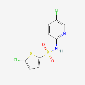 molecular formula C9H6Cl2N2O2S2 B7534652 5-chloro-N-(5-chloropyridin-2-yl)thiophene-2-sulfonamide 