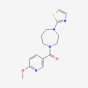 molecular formula C15H18N4O2S B7534666 (6-Methoxypyridin-3-yl)-[4-(1,3-thiazol-2-yl)-1,4-diazepan-1-yl]methanone 