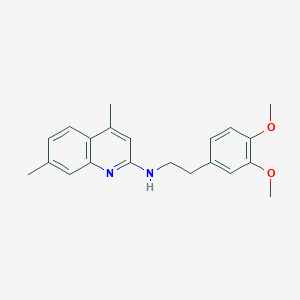 molecular formula C21H24N2O2 B7534672 N-[2-(3,4-dimethoxyphenyl)ethyl]-4,7-dimethylquinolin-2-amine 