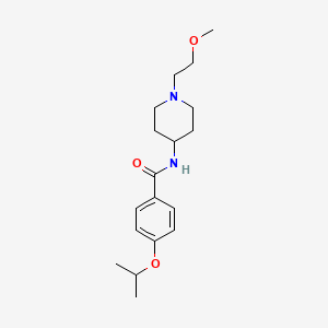 molecular formula C18H28N2O3 B7534675 N-[1-(2-methoxyethyl)piperidin-4-yl]-4-propan-2-yloxybenzamide 
