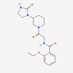molecular formula C19H26N4O4 B7534717 2-ethoxy-N-[2-oxo-2-[3-(2-oxoimidazolidin-1-yl)piperidin-1-yl]ethyl]benzamide 