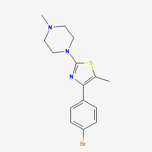 molecular formula C15H18BrN3S B7534741 4-(4-Bromophenyl)-5-methyl-2-(4-methylpiperazin-1-yl)-1,3-thiazole 