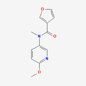molecular formula C12H12N2O3 B7534764 N-(6-methoxypyridin-3-yl)-N-methylfuran-3-carboxamide 