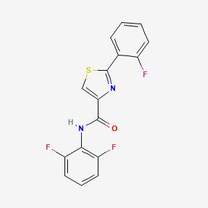 molecular formula C16H9F3N2OS B7534790 N-(2,6-difluorophenyl)-2-(2-fluorophenyl)-1,3-thiazole-4-carboxamide 