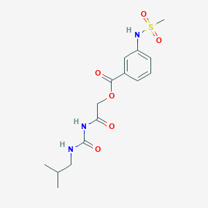 molecular formula C15H21N3O6S B7534809 [2-(2-Methylpropylcarbamoylamino)-2-oxoethyl] 3-(methanesulfonamido)benzoate 