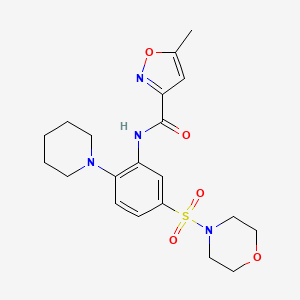 molecular formula C20H26N4O5S B7534851 5-methyl-N-(5-morpholin-4-ylsulfonyl-2-piperidin-1-ylphenyl)-1,2-oxazole-3-carboxamide 