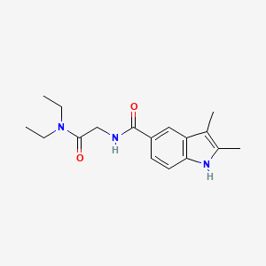 molecular formula C17H23N3O2 B7534893 N-[2-(diethylamino)-2-oxoethyl]-2,3-dimethyl-1H-indole-5-carboxamide 