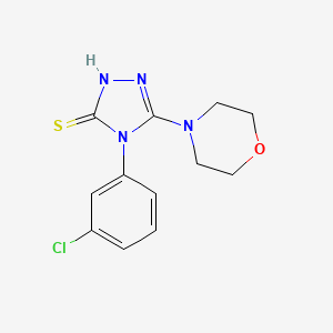 molecular formula C12H13ClN4OS B7534908 4-(3-chlorophenyl)-3-morpholin-4-yl-1H-1,2,4-triazole-5-thione 