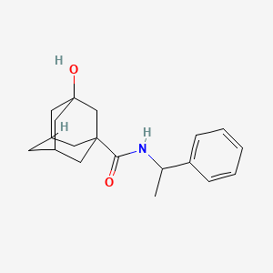 molecular formula C19H25NO2 B7534959 3-hydroxy-N-(1-phenylethyl)adamantane-1-carboxamide 
