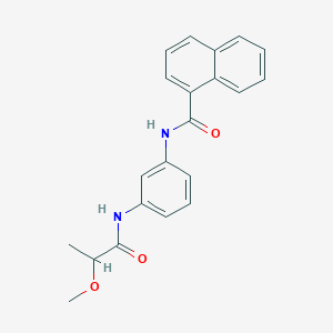 molecular formula C21H20N2O3 B7534965 N-[3-(2-methoxypropanoylamino)phenyl]naphthalene-1-carboxamide 