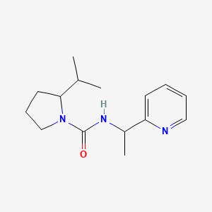 molecular formula C15H23N3O B7534982 2-propan-2-yl-N-(1-pyridin-2-ylethyl)pyrrolidine-1-carboxamide 