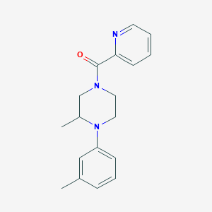 molecular formula C18H21N3O B7534999 [3-Methyl-4-(3-methylphenyl)piperazin-1-yl]-pyridin-2-ylmethanone 