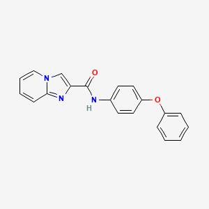 molecular formula C20H15N3O2 B7535142 N-(4-phenoxyphenyl)imidazo[1,2-a]pyridine-2-carboxamide 