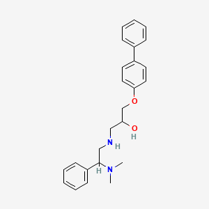 molecular formula C25H30N2O2 B7535161 1-[[2-(Dimethylamino)-2-phenylethyl]amino]-3-(4-phenylphenoxy)propan-2-ol 