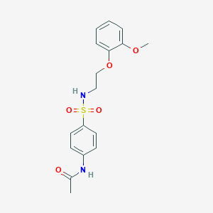 molecular formula C17H20N2O5S B7535169 N-[4-[2-(2-methoxyphenoxy)ethylsulfamoyl]phenyl]acetamide 