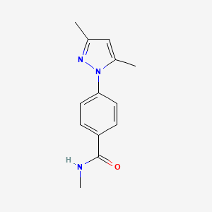 molecular formula C13H15N3O B7535171 4-(3,5-dimethylpyrazol-1-yl)-N-methylbenzamide 