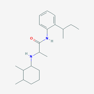 molecular formula C21H34N2O B7535210 N-(2-butan-2-ylphenyl)-2-[(2,3-dimethylcyclohexyl)amino]propanamide 