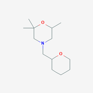 molecular formula C13H25NO2 B7535259 2,2,6-Trimethyl-4-(oxan-2-ylmethyl)morpholine 