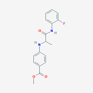 molecular formula C17H17FN2O3 B7535272 Methyl 4-[[1-(2-fluoroanilino)-1-oxopropan-2-yl]amino]benzoate 