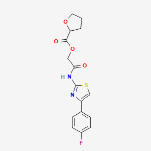 molecular formula C16H15FN2O4S B7535296 [2-[[4-(4-Fluorophenyl)-1,3-thiazol-2-yl]amino]-2-oxoethyl] oxolane-2-carboxylate 