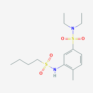 molecular formula C15H26N2O4S2 B7535332 3-(butylsulfonylamino)-N,N-diethyl-4-methylbenzenesulfonamide 