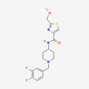 molecular formula C18H21F2N3O2S B7535338 N-[1-[(3,4-difluorophenyl)methyl]piperidin-4-yl]-2-(methoxymethyl)-1,3-thiazole-4-carboxamide 