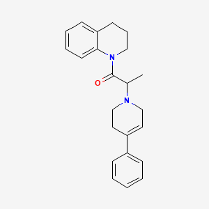 molecular formula C23H26N2O B7535339 1-(3,4-dihydro-2H-quinolin-1-yl)-2-(4-phenyl-3,6-dihydro-2H-pyridin-1-yl)propan-1-one 