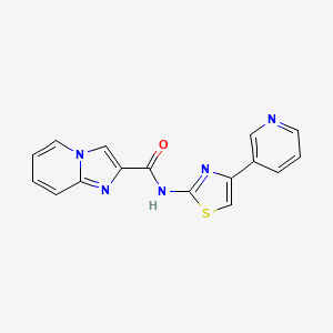 molecular formula C16H11N5OS B7535366 N-(4-pyridin-3-yl-1,3-thiazol-2-yl)imidazo[1,2-a]pyridine-2-carboxamide 