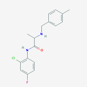 molecular formula C17H18ClFN2O B7535369 N-(2-chloro-4-fluorophenyl)-2-[(4-methylphenyl)methylamino]propanamide 