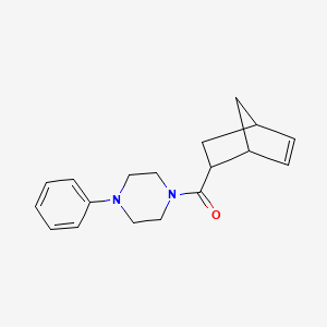 molecular formula C18H22N2O B7535399 2-Bicyclo[2.2.1]hept-5-enyl-(4-phenylpiperazin-1-yl)methanone 