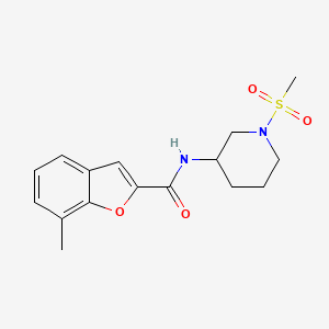 molecular formula C16H20N2O4S B7535478 7-methyl-N-(1-methylsulfonylpiperidin-3-yl)-1-benzofuran-2-carboxamide 