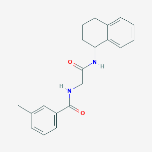molecular formula C20H22N2O2 B7535489 3-methyl-N-[2-oxo-2-(1,2,3,4-tetrahydronaphthalen-1-ylamino)ethyl]benzamide 