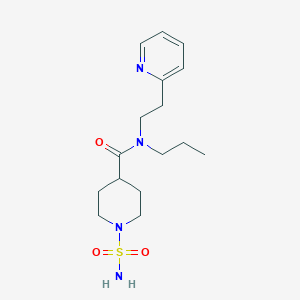 molecular formula C16H26N4O3S B7535499 N-propyl-N-(2-pyridin-2-ylethyl)-1-sulfamoylpiperidine-4-carboxamide 