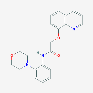 molecular formula C21H21N3O3 B7535505 N-(2-Morpholinophenyl)-2-(quinolin-8-yloxy)acetamide 