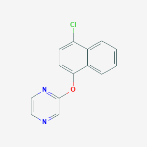 molecular formula C14H9ClN2O B7535513 2-(4-Chloronaphthalen-1-yl)oxypyrazine 