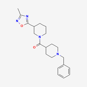 molecular formula C21H28N4O2 B7535590 (1-Benzylpiperidin-4-yl)-[3-(3-methyl-1,2,4-oxadiazol-5-yl)piperidin-1-yl]methanone 