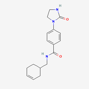molecular formula C17H21N3O2 B7535607 N-(cyclohex-3-en-1-ylmethyl)-4-(2-oxoimidazolidin-1-yl)benzamide 