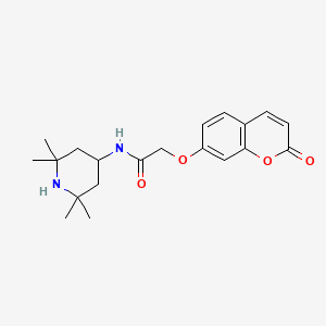 molecular formula C20H26N2O4 B7535621 2-((2-oxo-2H-chromen-7-yl)oxy)-N-(2,2,6,6-tetramethylpiperidin-4-yl)acetamide 