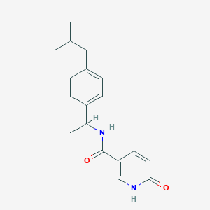 N-[1-[4-(2-methylpropyl)phenyl]ethyl]-6-oxo-1H-pyridine-3-carboxamide