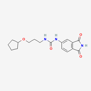 molecular formula C17H21N3O4 B7535635 1-(3-Cyclopentyloxypropyl)-3-(1,3-dioxoisoindol-5-yl)urea 