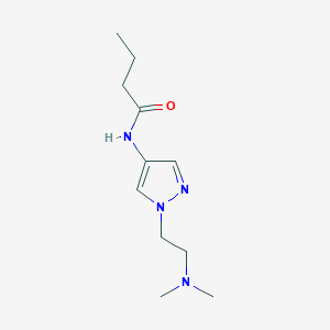 molecular formula C11H20N4O B7535638 N-[1-[2-(dimethylamino)ethyl]pyrazol-4-yl]butanamide 