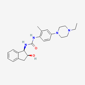 molecular formula C23H30N4O2 B7535647 1-[4-(4-ethylpiperazin-1-yl)-2-methylphenyl]-3-[(1R,2S)-2-hydroxy-2,3-dihydro-1H-inden-1-yl]urea 