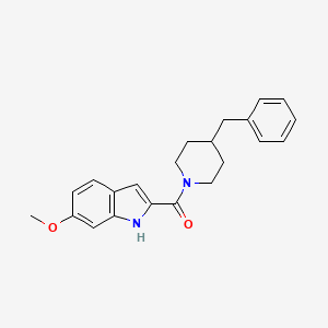 molecular formula C22H24N2O2 B7535648 (4-benzylpiperidin-1-yl)(6-methoxy-1H-indol-2-yl)methanone 