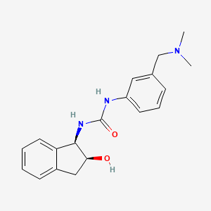 molecular formula C19H23N3O2 B7535649 1-[3-[(dimethylamino)methyl]phenyl]-3-[(1R,2S)-2-hydroxy-2,3-dihydro-1H-inden-1-yl]urea 