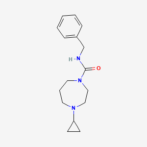 molecular formula C16H23N3O B7535686 N-benzyl-4-cyclopropyl-1,4-diazepane-1-carboxamide 