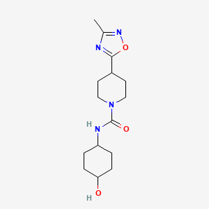 molecular formula C15H24N4O3 B7535712 N-(4-hydroxycyclohexyl)-4-(3-methyl-1,2,4-oxadiazol-5-yl)piperidine-1-carboxamide 