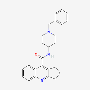 molecular formula C25H27N3O B7535714 N-(1-benzylpiperidin-4-yl)-2,3-dihydro-1H-cyclopenta[b]quinoline-9-carboxamide 