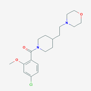 molecular formula C19H27ClN2O3 B7535729 (4-Chloro-2-methoxyphenyl)-[4-(2-morpholin-4-ylethyl)piperidin-1-yl]methanone 